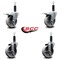 Service Caster 4'' Semi Steel Swivel 1'' Expanding Stem Caster Set 2 Total Lock Brakes, 4PK SCC-EXTTL20S415-SSR-2-S-2-1 - alternate 4